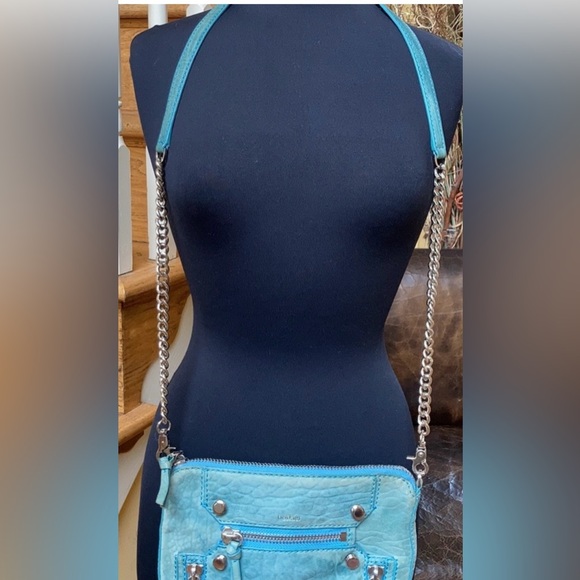 Botkier Blue / Teal Leather Logan Crossbody Bag - Picture 4 of 9